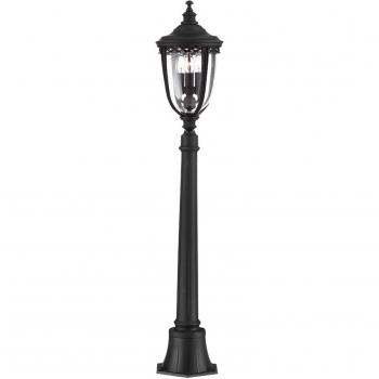 Bolardo luminoso de exterior medio ligero Elstead English Bridle negro IP44 E14