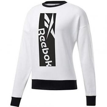 Reebok Wor Big Logo Coverup Sudadera, Mujer, Blanco, L