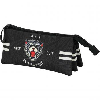 Estuche Escolar Triple PRODG Tiger FAN 2.0 Negro