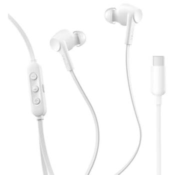 Auriculares Belkin SoundForm ANC In-Ear con Cable USB-C, Micrófono y Cancelación Activa de Ruido, Blancos