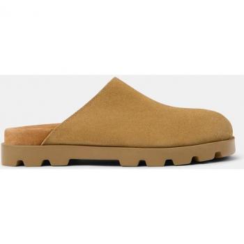 Camper Zuecos de Mujer de Piel Lisos con Suela Dentada - Marrón Talla 38