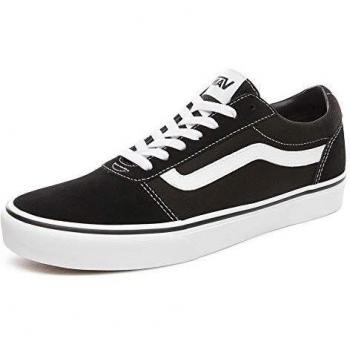 Vans Ward Suede Canvas Trainers - Black/White - Male - Size: 9 UK