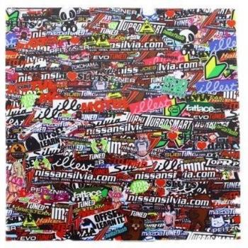 Xingyuan engomada del coche Graffiti Pegatina vinilo de la bomba SBG152-A04 Para 152x50cm de coches