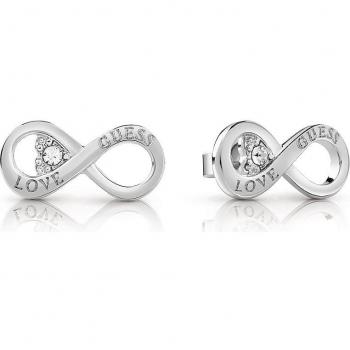 Guess Pendientes de botón Mujer chapado en plata - UBE85010