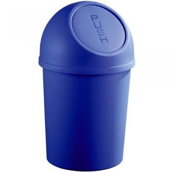 Cubo de Basura Push de Plástico Helit 13L Azul H490xØ253mm
