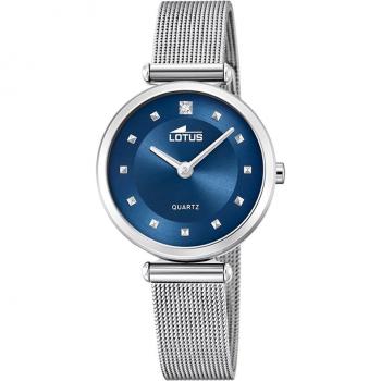 Reloj Lotus Bliss 18793/3 para Mujer, Esfera Azul, Caja de Acero Inoxidable 316L Plateado