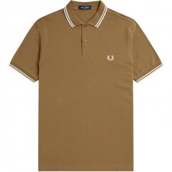 Fred Perry Twin Tipped Polo Shirt Camel XXL