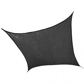 Toldo Vela Cuadrado Impermeable de 3,6x3,6 m - Protección UV para Jardín y Terraza - Color Negro