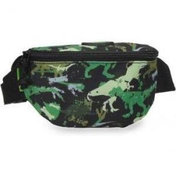 Riñonera Movom Raptors negro con correa ajustable y diseño casual para niños