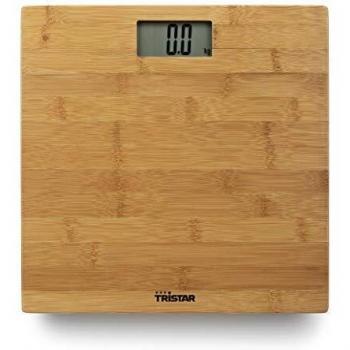 Tristar WG-2432 - Báscula Personal Digital con Pantalla LCD, Peso hasta 180 kg, hasta 0.1 kg de Precisión, Carcasa de Estilo Bambú