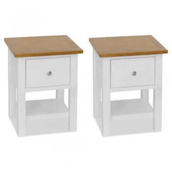 vidaXL Nightstands 2 pcs 36x30x47 cm Solid Oak Wood