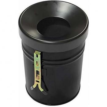 Contenedor mural para residuos Certeo Kaiserkraft, capacidad 16 litros, dimensiones HxØ 340 x 245 mm, color negro