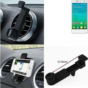 Titular Smartphone para el coche para Alcatel One Touch Idol 2 Mini Dual SIM. Parrilla del coche montaje del sostenedor del coche para el teléfono inteligente. De aplicación universal. Negro. Fácil de instalar, sujeción segura. Utilizar el teléfono c