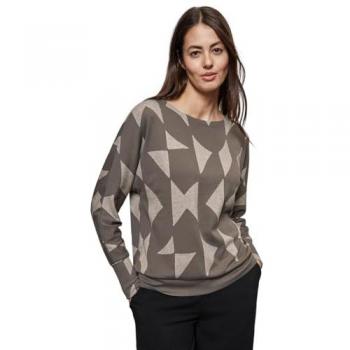 Brown Women's Jacquard Print Shirt