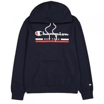 Sudadera Hombre Champion Legacy Graphic Shop Authentic (220245) - Soft Compact Powerblend Fleece con Capucha, Azul Marino, Tamaño S