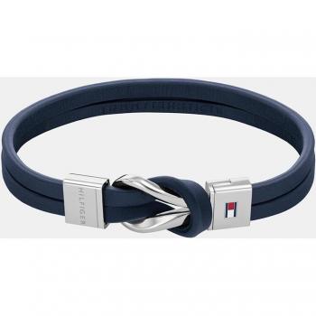 Pulsera Tommy Hilfiger Hombre Cuero Azul & Acero inoxidable
