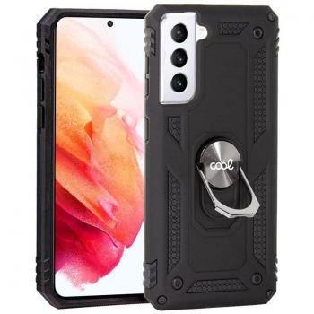 Funda COOL Hard Negra con Anilla para Samsung G990 Galaxy S21