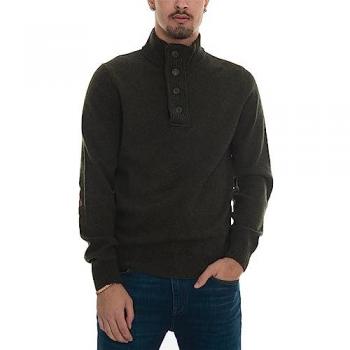 Barbour Green Half-Zip Turtleneck Sweater for Men - Size XXL