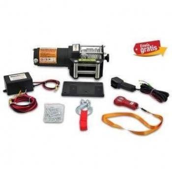 WinchPro - Cabrestante Eléctrico 12V 1360kg/3000lbs, 12m De Cuerda De Acero, 2 Mandos A Distancia
