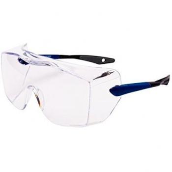 3M OX3000DX Cubregafas montura azul PC recubrimiento DX ocular incoloro patilla recta 1 gafa/bolsa