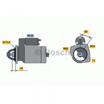 Motor de Arranque Bosch 986017530, tipo: motor de arranque, características: marca Bosch, número de pieza 0 986 017 530