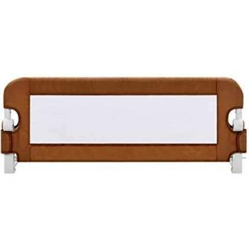Barandilla de seguridad cama de niño poliéster taupe 102x42 cm