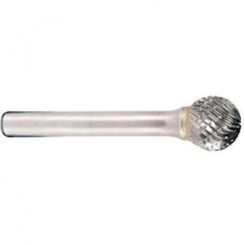 Metabo 628349000 628349000-Fresa esférica dentado en Cruz 6 x 50 mm Longitud Trabajo 4,7 mm vástago de 6 mm, 0 V, Negro, Normal