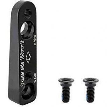 Flat Mount Rear Disc Brake Adapter - 160 mm, Black, Campagnolo Compatibility