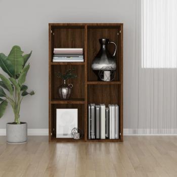 Estantería/Aparador de madera contrachapada 50x25x80cm en colores Blanco, Negro y Roble Sonoma, mueble de almacenaje ideal para oficina, estudio y dormitorio