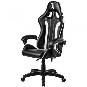 Silla Gaming Qubick Juventus Fino Alla Fine Negra y Blanca