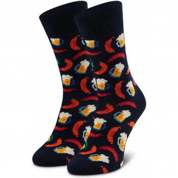 Happy Socks Beer And Sausage Sock - White, Yellow, Orange, Red, Green - Size: 36-40