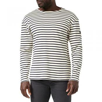 Armor-Lux Men's Long Sleeve Striped T-Shirt, Multicolour (Nature/Navire 395), XXXXXX-Large