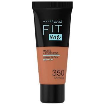 Maybelline New York, Base de Maquillaje que Calca a tu Tono Fit me! Mate y Afinaporos, Color: 350 Caramel