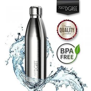 720 ° Dgree Botella 0,5 l | el original - Designer termo | completa disfrutar - 12H caliente & 24h fría | perfecta de acero inoxidable Botella de agua para deportes, Camping & Viajes | elegante | Ideal para café y té | apto para lavavajillas & s