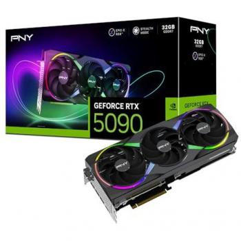 Tarjeta Gráfica PNY GeForce RTX 5090 Overclocked 32GB GDDR7 ARGB Triple Ventilador DLSS4