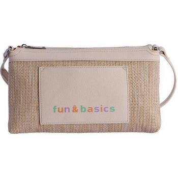 Bolso bandolera mujer Berta en color camel con cremallera y diseño multifuncional