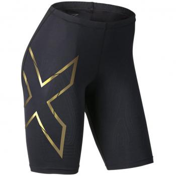 MALLA CORTA COMPRESION 2XU MSC NEGRO/DORADO WOMAN Talla S