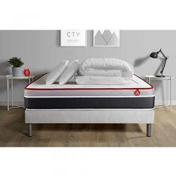 Pack Vitalit Colchón Muelles Ensacados y Viscoelástica 140 x 200 cm - Blanco