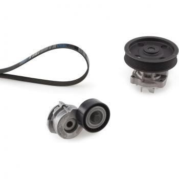 GATES Bomba de agua + kit de correa poli V para OPEL Astra, Corsa, Meriva, Combo, Agila, Tigra y FIAT Punto, Fiorino, Linea, Qubo (Ref: KP26PK