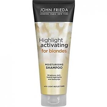 John Frieda Sheer Blonde Highlight Activating Moisturising Shampoo with Avocado Oil for Blonde Hair, 250 ml