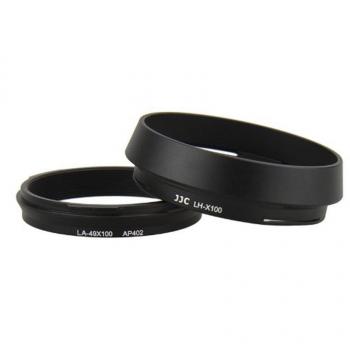 JJC LH-JX100 - Parasol (Incluye Anillo Adaptador para Fujifilm FinePix X100 X100S), Color Negro