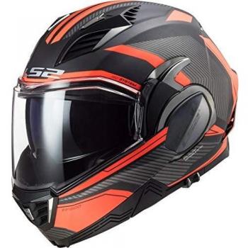 LS2, casco de moto modular VALIANT II revo titanio naranja, XXXL