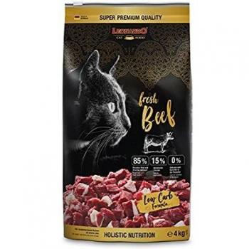 Leonardo Fresh Beef [4 kg] Alimento para Gatos | Alimento seco para Gatos con un 85% de Carne Fresca | Alimento Completo para Gatos Adultos de Todas Las Razas a Partir de 1 año de Edad
