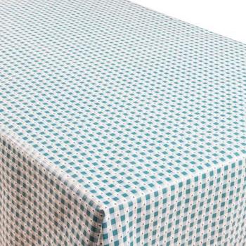 Rollo de Hule Impermeable con Estampado de Cuadros Vichy y Corazones | Protección y Estilo para la Mesa | Medida: 1,40 x 25 m