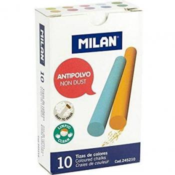 ESTUCHE 10 TIZAS ANTIPOLVO COLOR MILAN