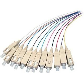 Set de 12 Pigtails SC de fibra óptica 50/125µ OM4, longitud 2m
