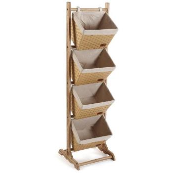 Mueble Auxiliar Versa Madera Algodón (35 x 125 x 35 cm)