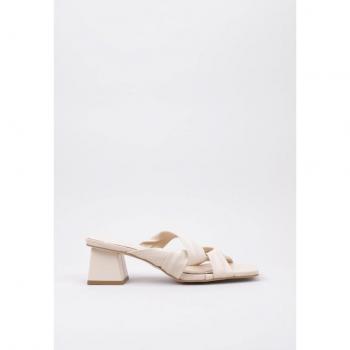 Krack Harmony Mule Tacón Margarita Mujer Beige 39