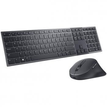Set de Teclado y Ratón Dell Premier KM900 - Inalámbrico, Bluetooth 5.1, Retroiluminado, QWERTZ, Color Grafito