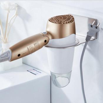 HBlife Adhesivo Soporte de pared para secador de pelo acero inoxidable Barbershop para aseos